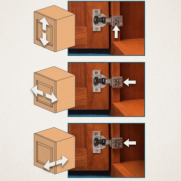 Compact Soft-Close Face Frame Cabinet Hinges â€“ 110Â°, Pair