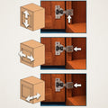 Compact Soft-Close Face Frame Cabinet Hinges â€“ 110Â°, Pair