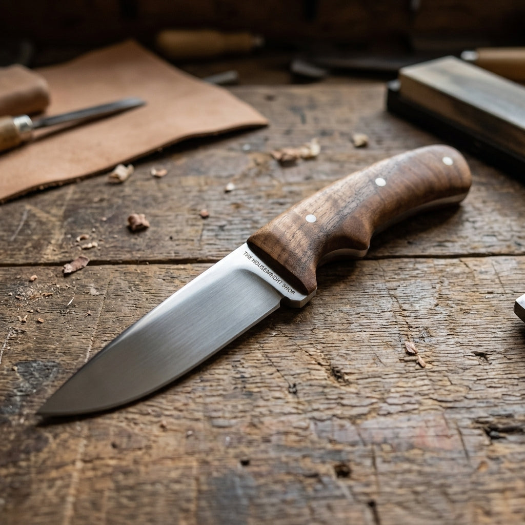 Figured Claro Walnut Knife Scales â€“ Bookmatched Pair