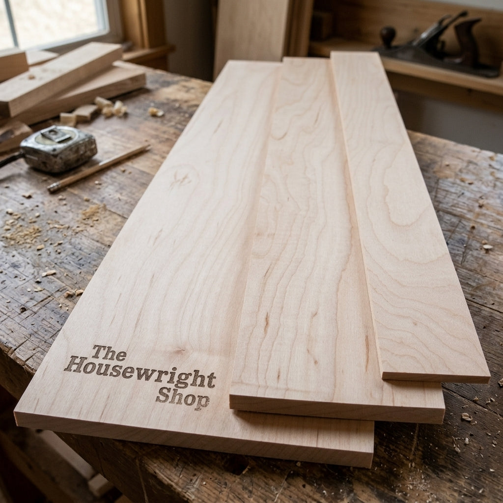 Hard Maple Hardwood Board â€“ 3/4" Thick, S4S