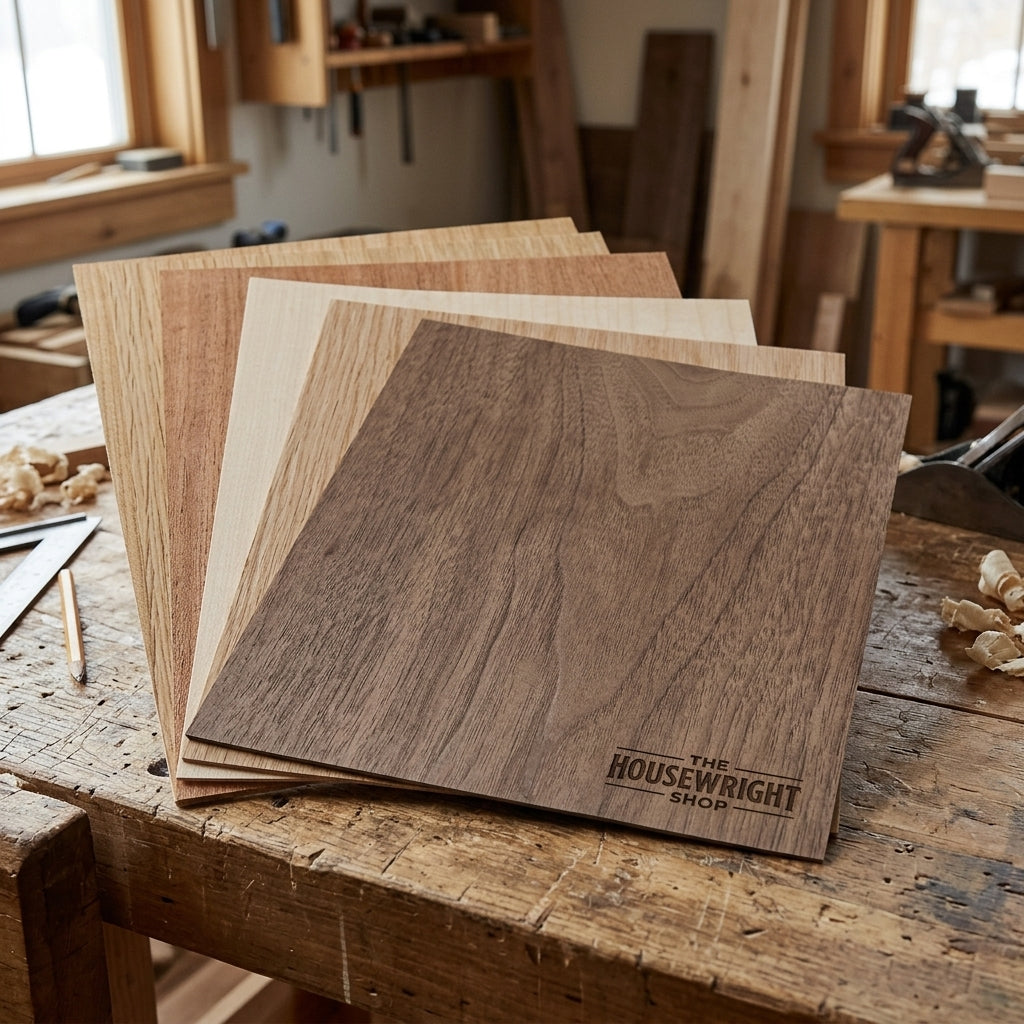 Domestic Hardwood Veneer Pack â€“ 3 Sq. Ft., Raw Wood